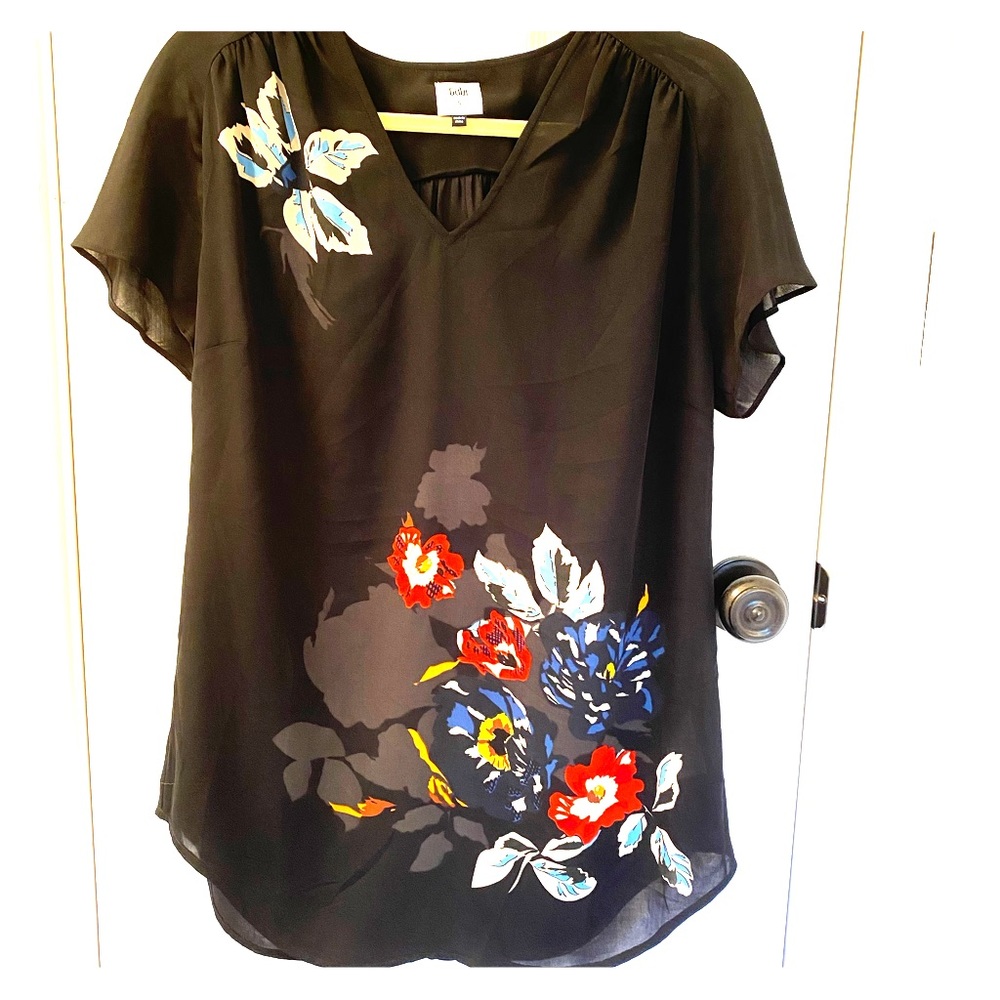 CAbi floral blouse